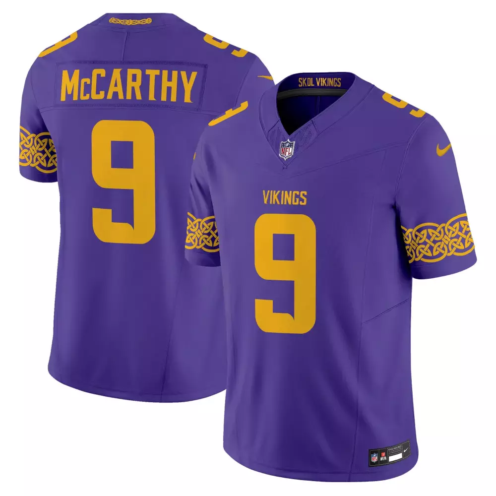 jj mccarthy purple mens vikings 2024 winter warrior skol patch vapor limited jersey all stitched