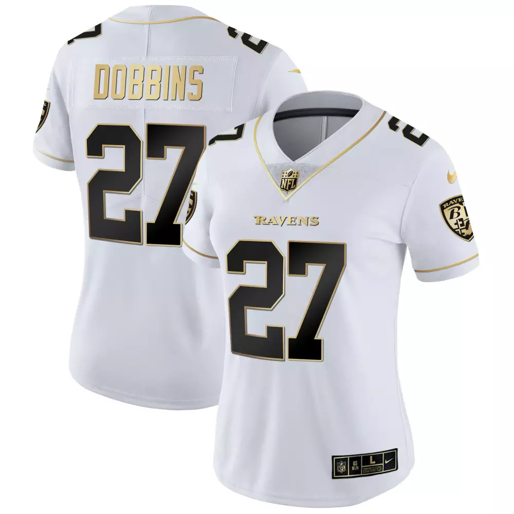 jk dobbins split mens baltimore ravens gold vapor jersey all stitched