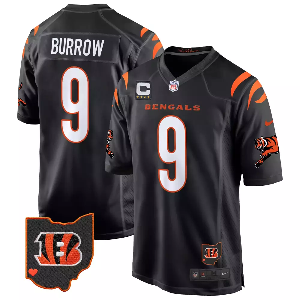 joe burrow black limited womens cincinnati bengals 2024 gold vapor limited jersey all stitched