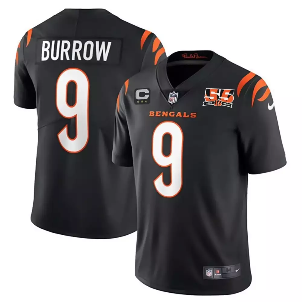 joe burrow black limited womens cincinnati bengals 2024 gold vapor limited jersey all stitched