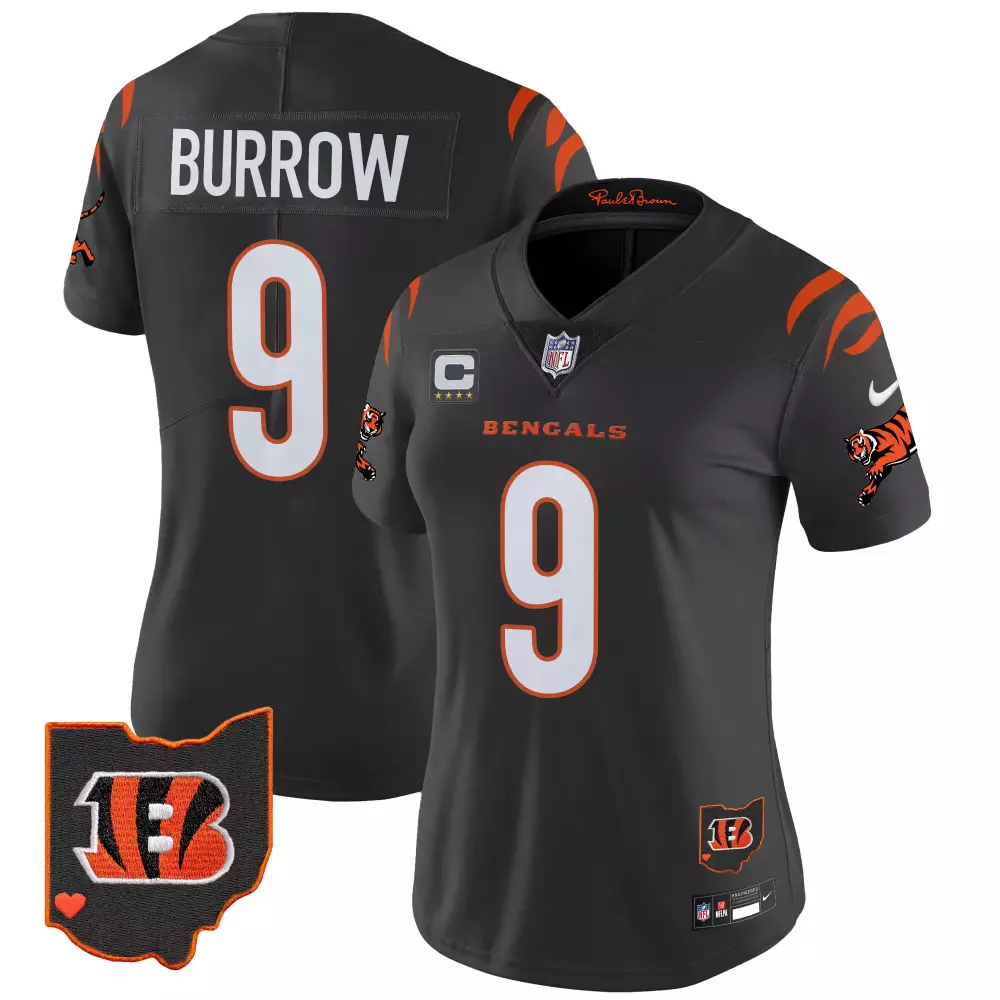 Joe Burrow Cincinnati Bengals Women's 2024 Black Vapor Limited Jersey | Stitched Fan Gear for Women & Youth