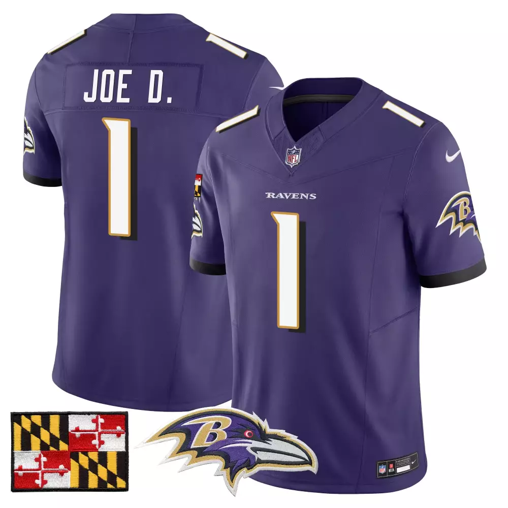 joe d purple alternate mens baltimore ravens joe d jacoby patch vapor limited jersey all stitched