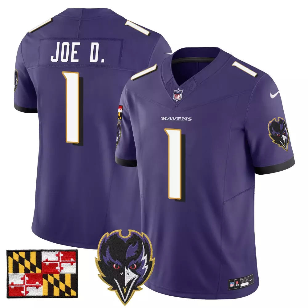 joe d purple alternate mens baltimore ravens joe d jacoby patch vapor limited jersey all stitched