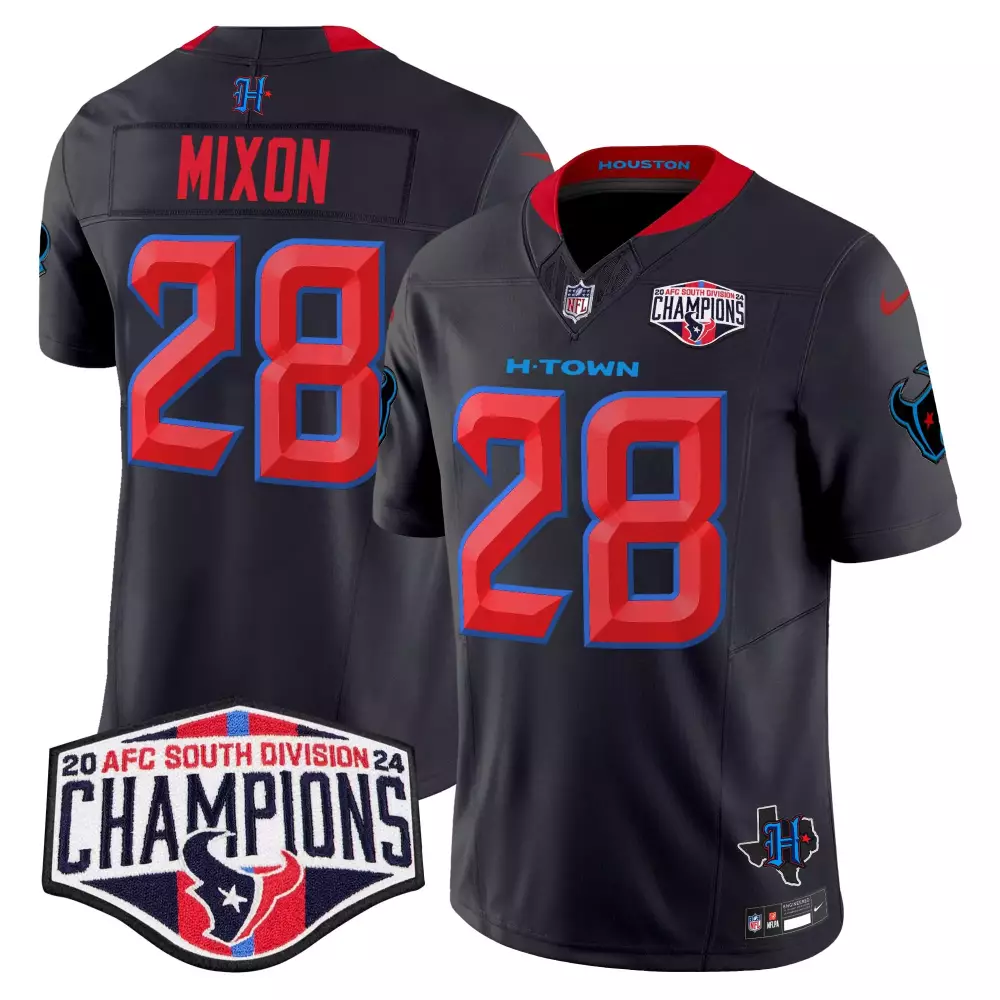 joe mixon navy alternate womens houston texans 2024 texas patch vapor limited jersey v2 all stitched