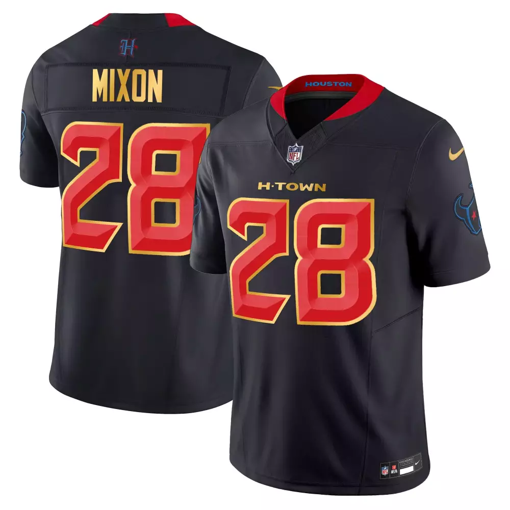 joe mixon navy limited mens houston texans 2024 baseball jersey v2 all stitched