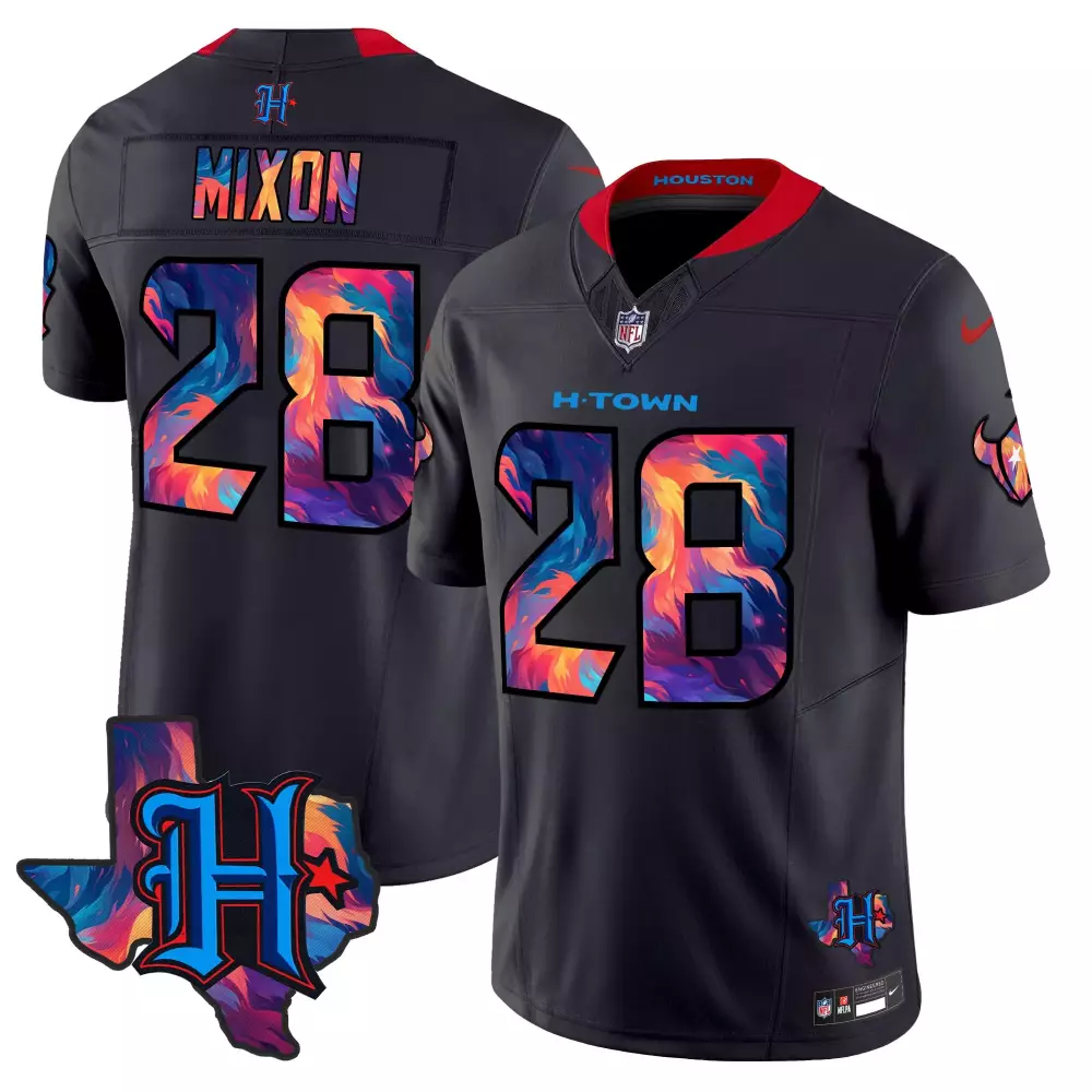 joe mixon navy limited mens houston texans 2024 baseball jersey v2 all stitched