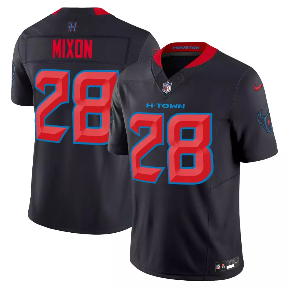 joe mixon navy limited mens houston texans 2024 vapor limited blue jersey all stitched