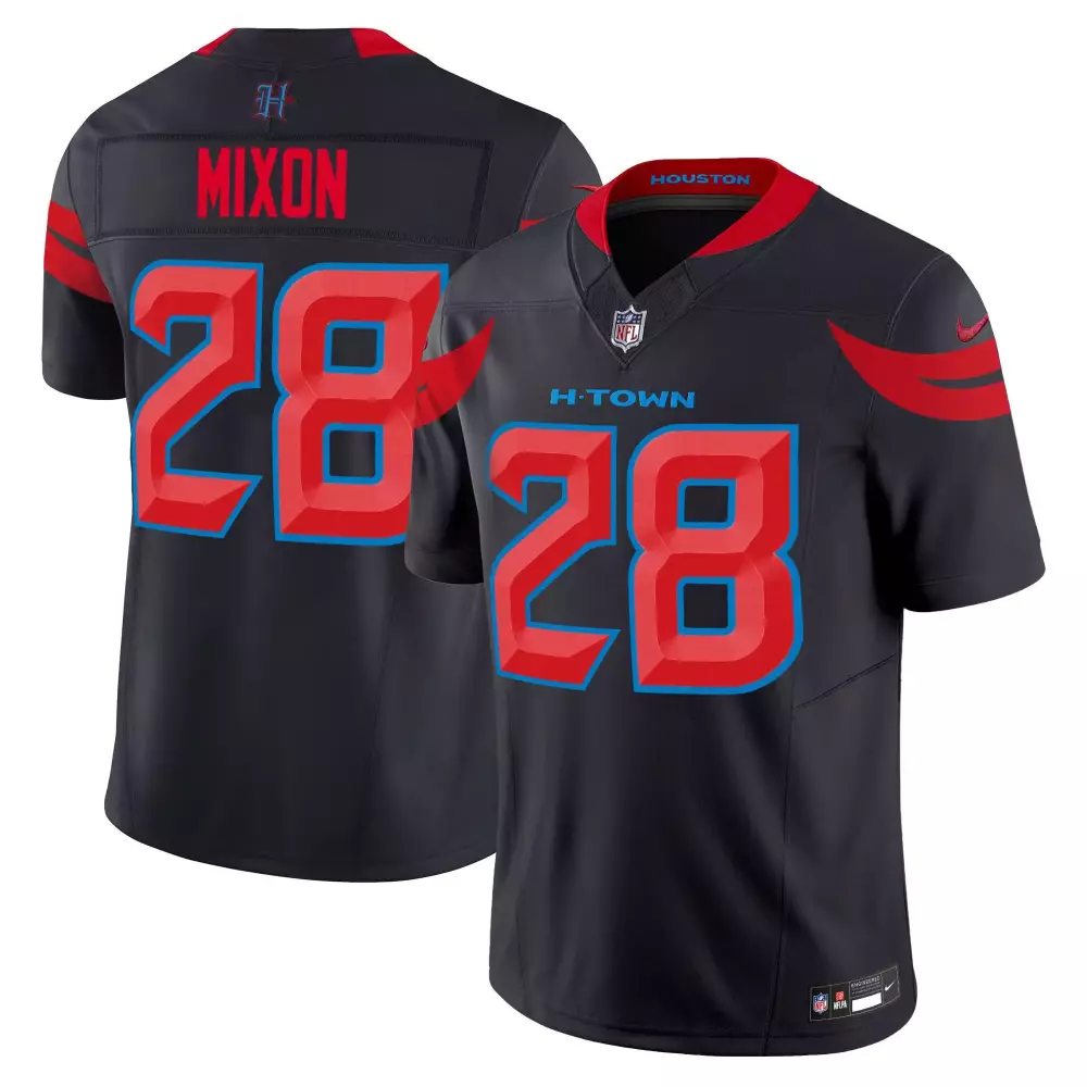 joe mixon navy limited mens houston texans 2024 vapor limited blue jersey all stitched