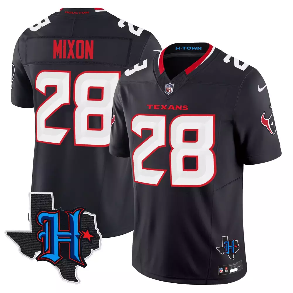 joe mixon navy limited womens houston texans 2024 vapor limited jersey v3 all stitched