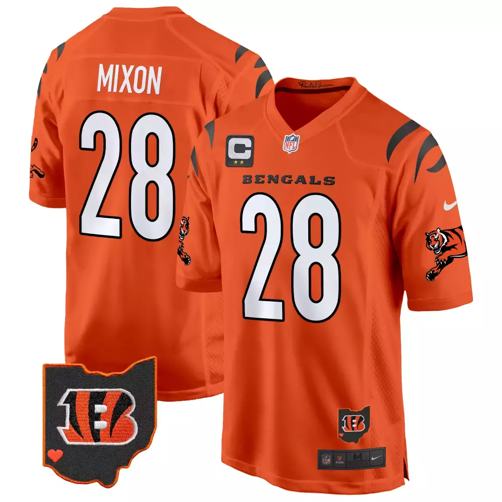 joe mixon men cincinnati bengals 2024 salute to service vapor limited jersey arctic camo all stitched