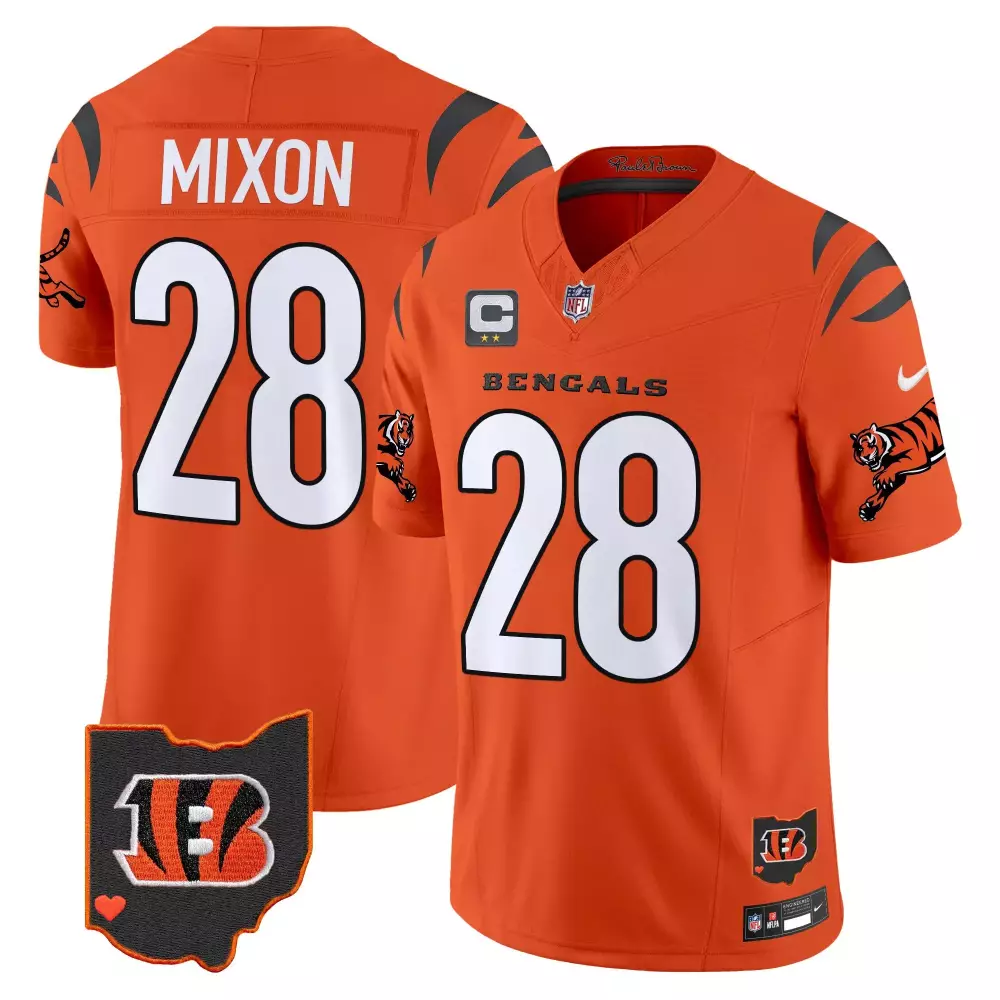 joe mixon men cincinnati bengals 2024 salute to service vapor limited jersey arctic camo all stitched