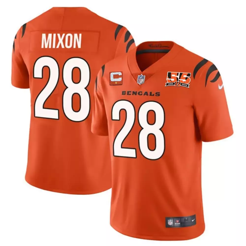 joe mixon men cincinnati bengals 2024 salute to service vapor limited jersey arctic camo all stitched