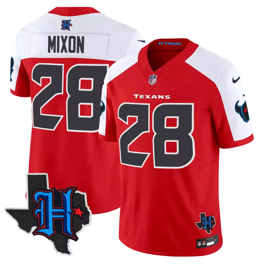 joe mixon navy womens houston texans 2024 texas patch vapor limited jersey v5 all stitched