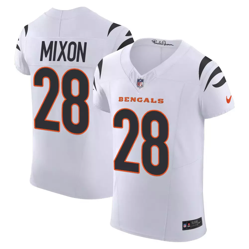 Joe Mixon Cincinnati Bengals White Vapor Elite Jersey | Stitched Fan Gear for Men, Women & Youth