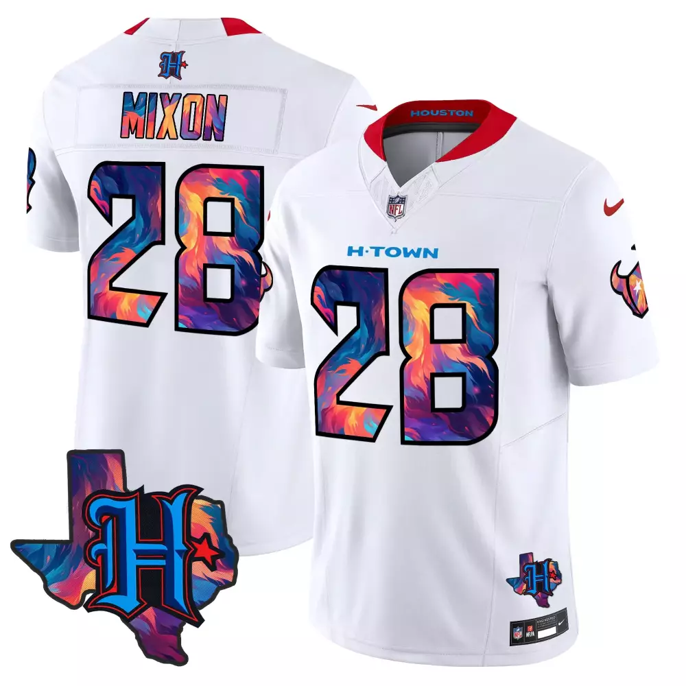 joe mixon white mens houston texans 2024 special vapor limited jersey all stitched