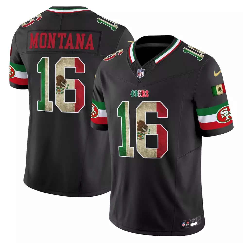Joe Montana Black Men's San Francisco 49ers Mexico Vapor Limited Jersey V4 | Stylish Fan Gear | For Men, Women & Youth