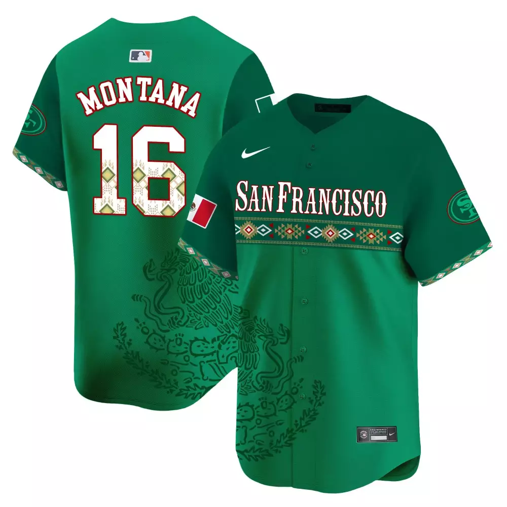 Joe Montana Green Men's San Francisco 49ers Mexico Vapor Premier Limited Jersey | Stylish Fan Gear | For Men, Women & Youth