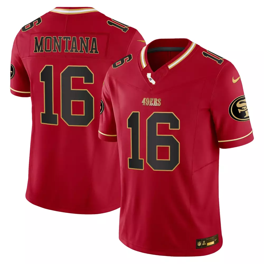 joe montana red mens san francisco 49ers mexico vapor premier limited jersey printed