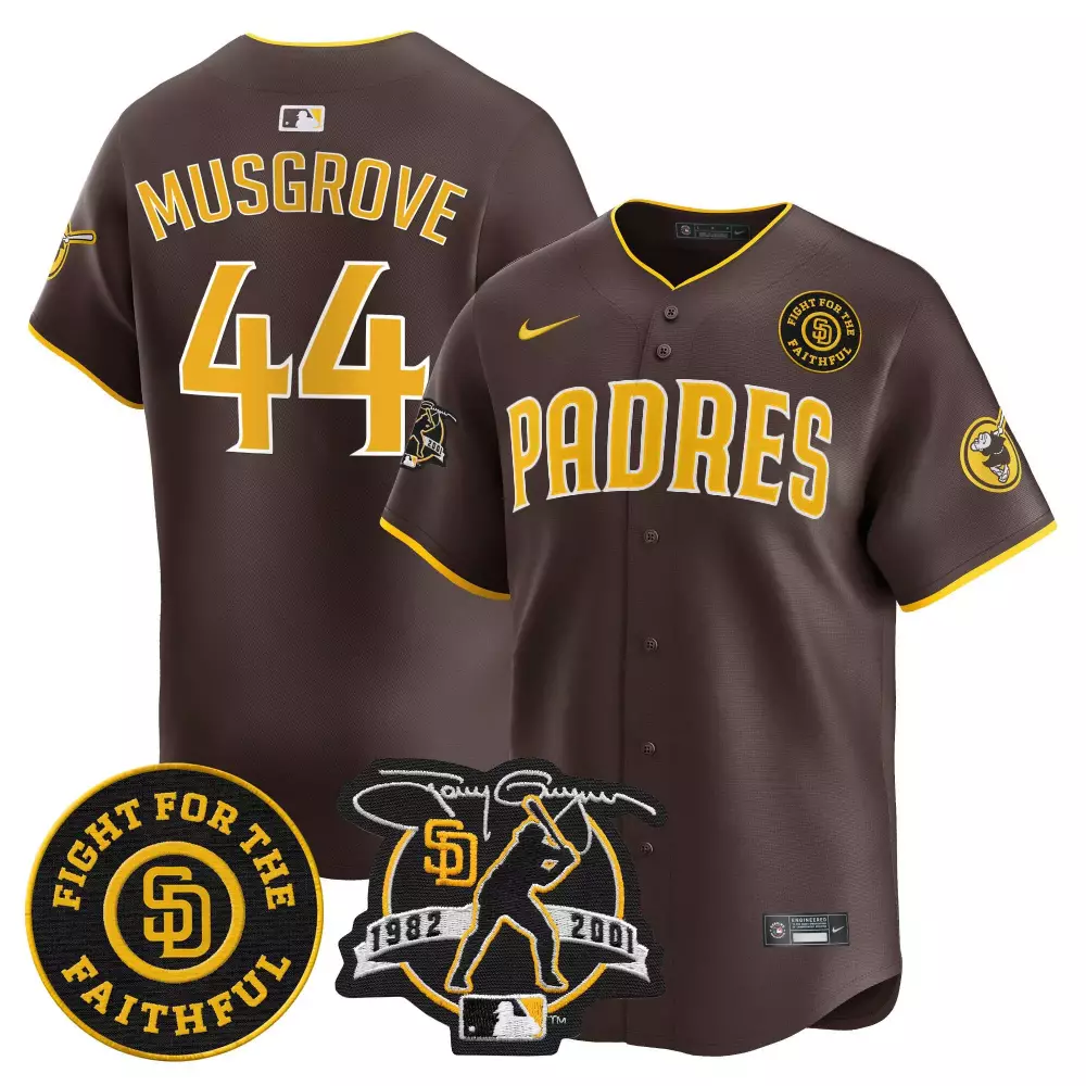Joe Musgrove Brown Men's Padres Mexico Limited Edition Jersey | Printed Vapor Premier | Fan Gear for Men, Women & Youth