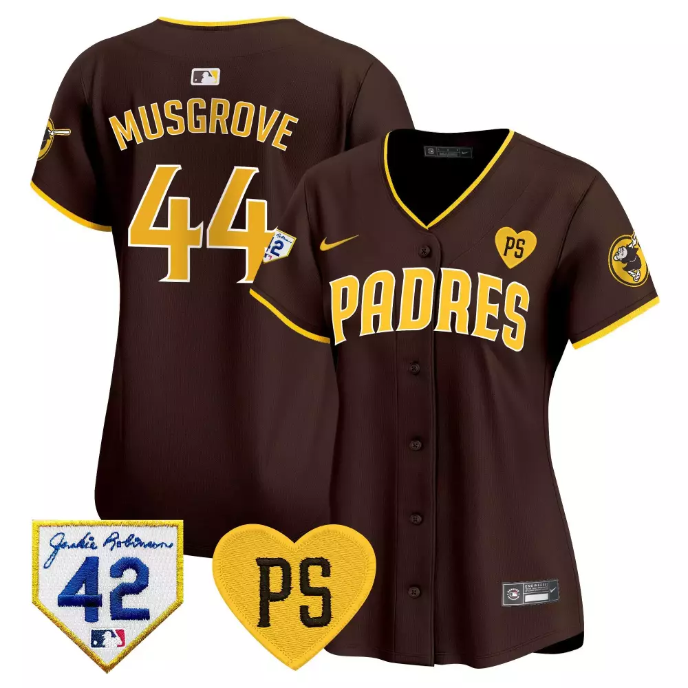 Joe Musgrove Brown Men's Padres Tony Gwynn Petco Park 20th Patch Limited Edition Elite Jersey | Stitched Vapor Design | Fan Gear for Men, Women & Youth