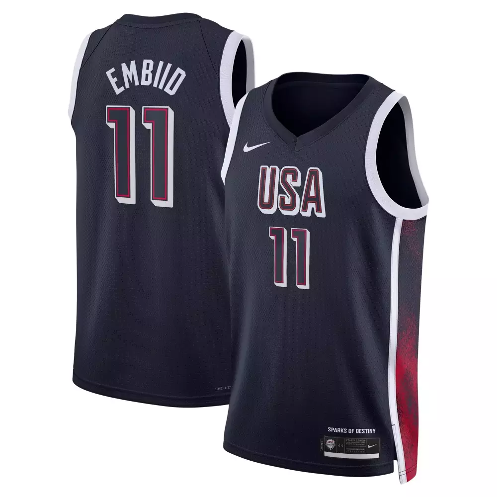 joel embiid women mens usa basketball national team 2024 navy jersey