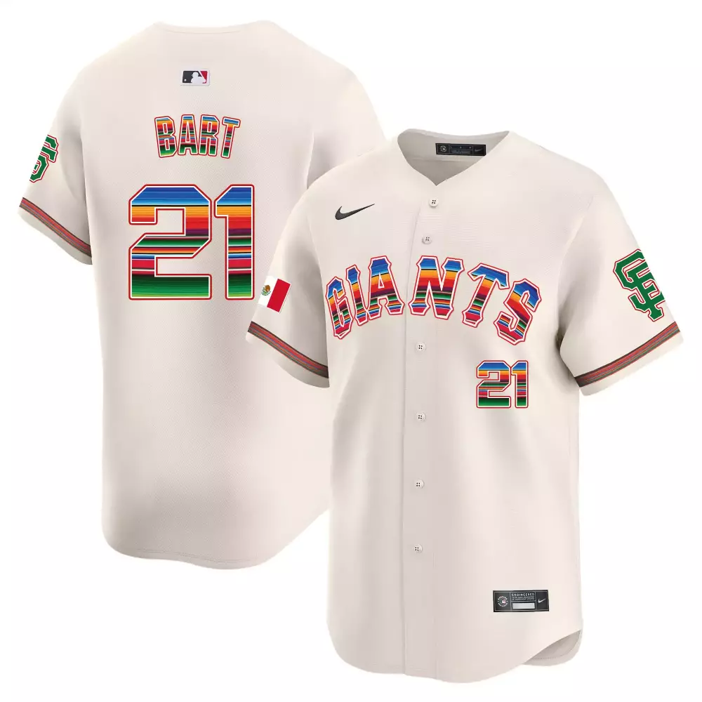 joey bart cream mens san francisco giants mexico vapor premier limited jersey all stitched