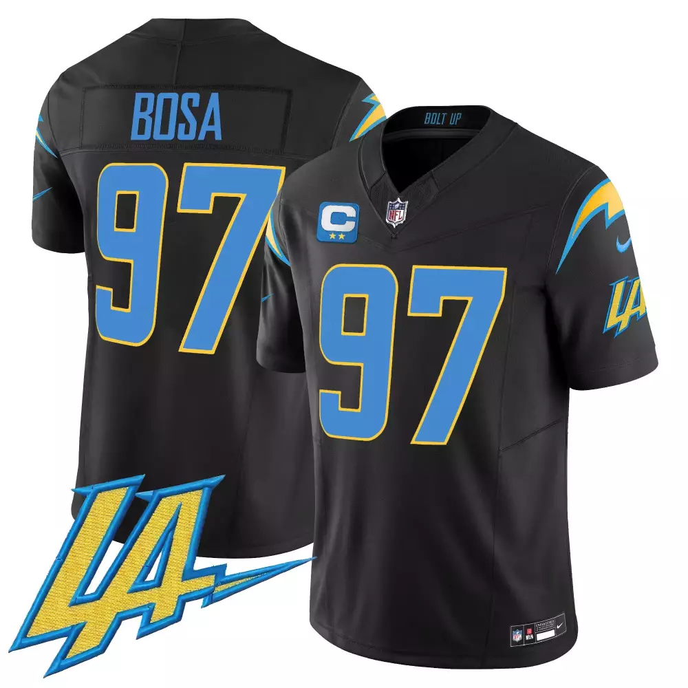 joey bosa black alternate mens los angeles chargers vapor limited jersey v2 all stitched