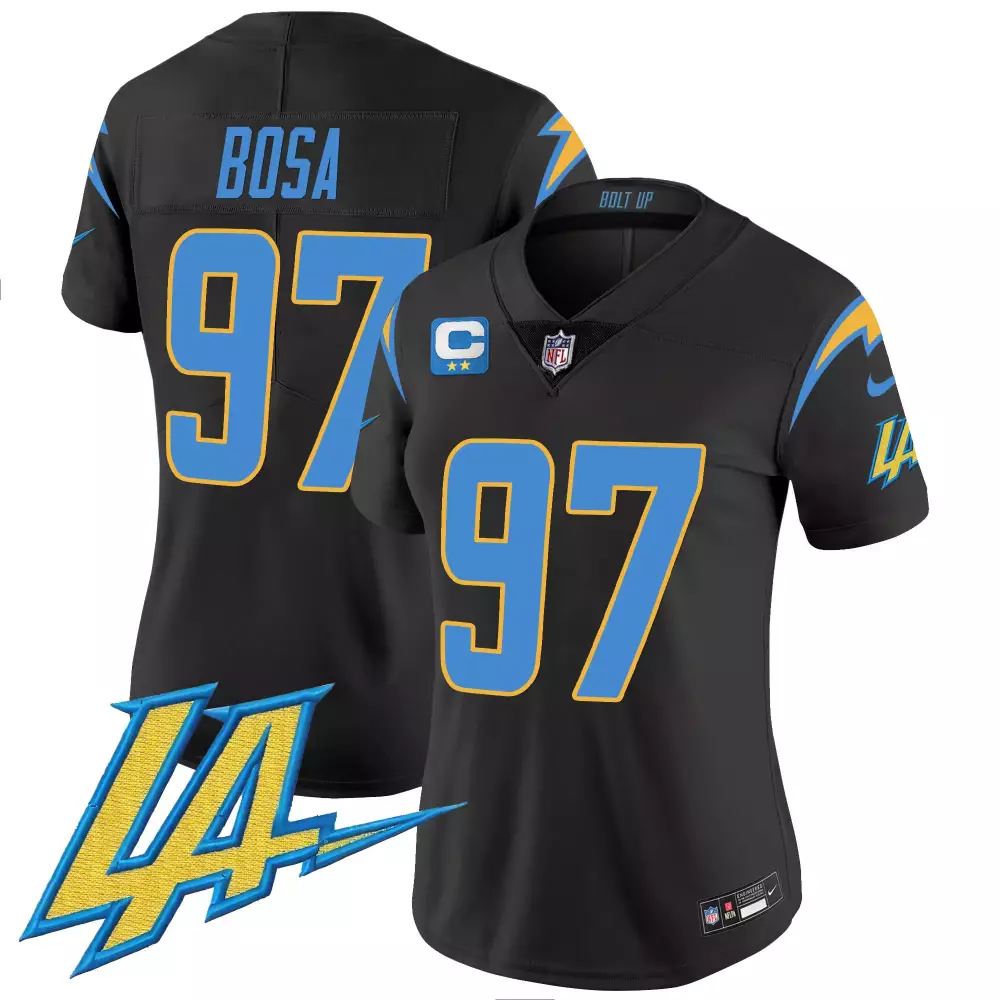joey bosa black womens los angeles chargers vapor limited jersey v2 all stitched