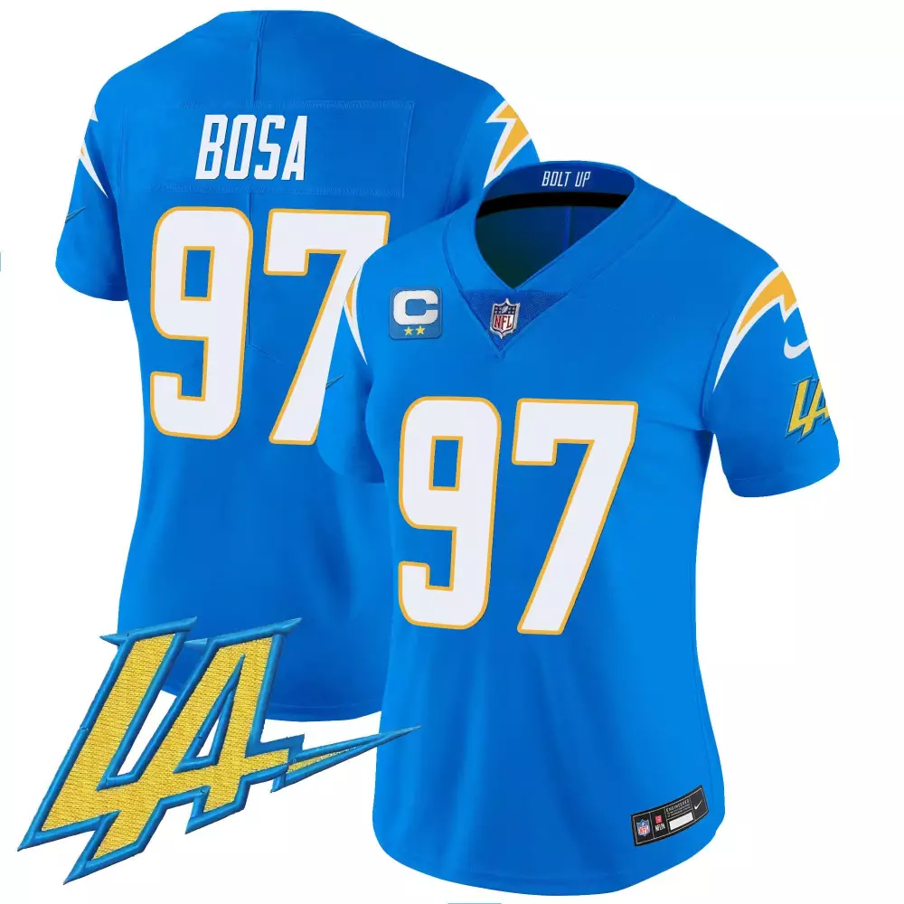 joey bosa powder blue mens los angeles chargers vapor limited jersey v2 all stitched