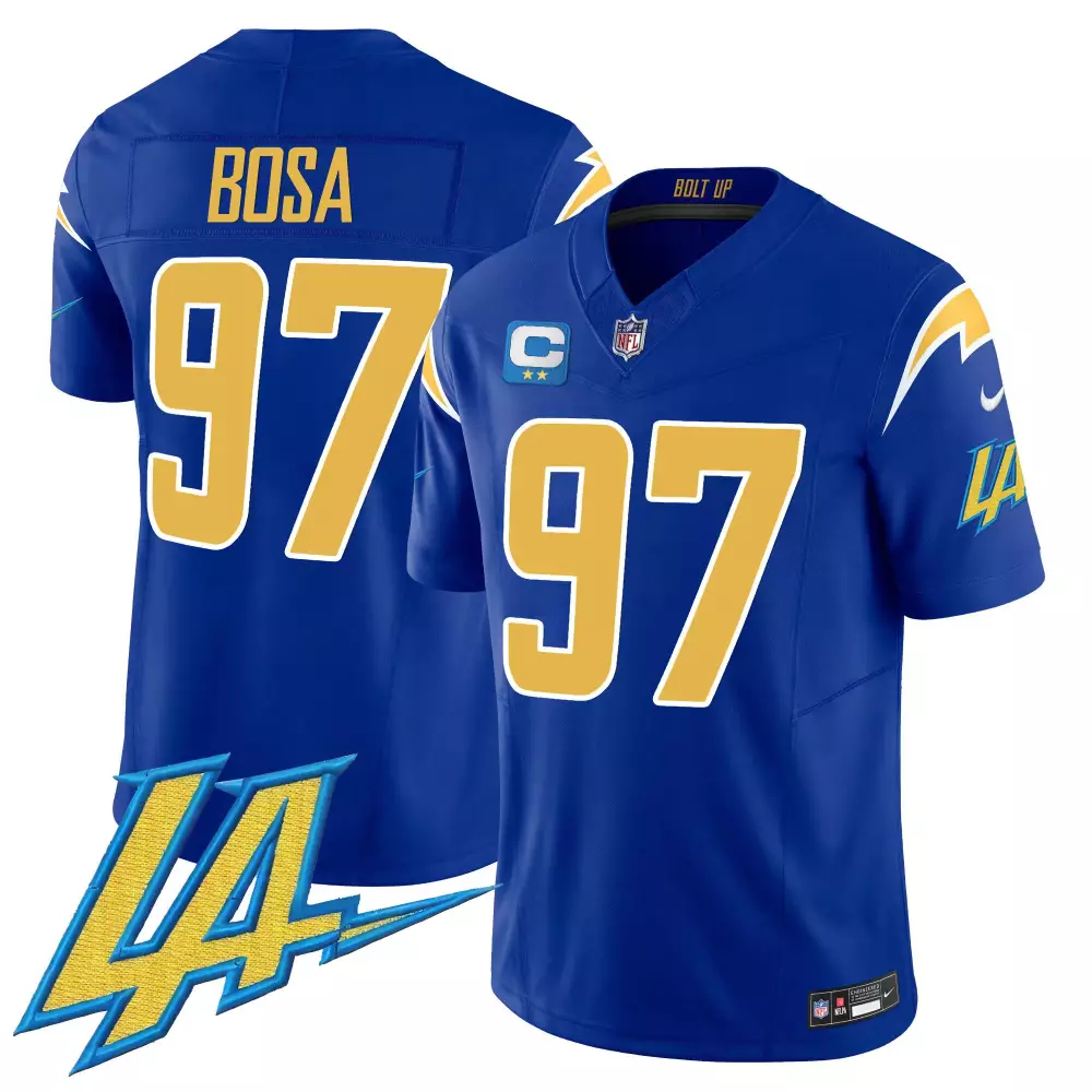 joey bosa powder blue mens los angeles chargers vapor limited jersey v2 all stitched