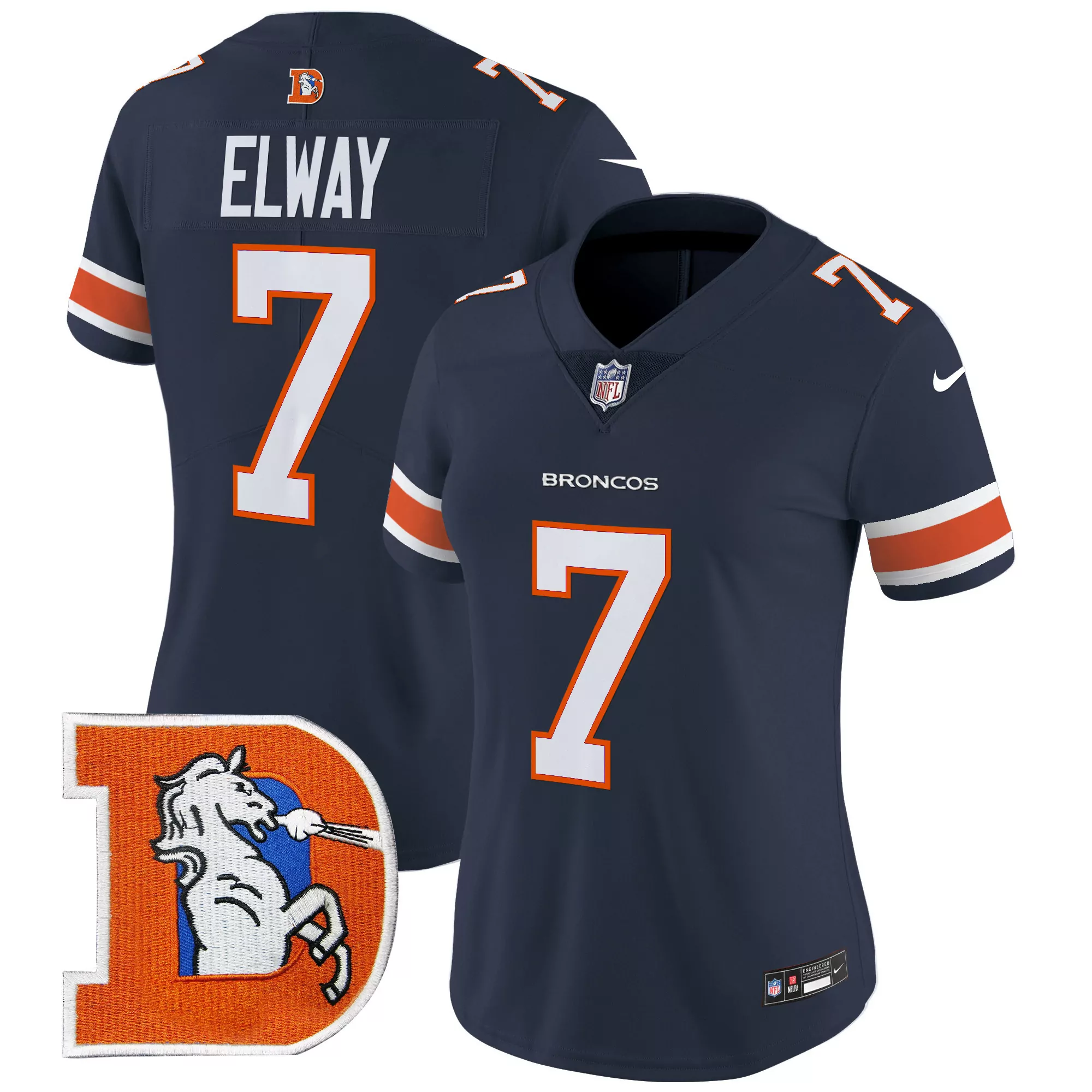 john elway navy special mens denver broncos 3time champions patch vapor limited jersey v2 all stitched