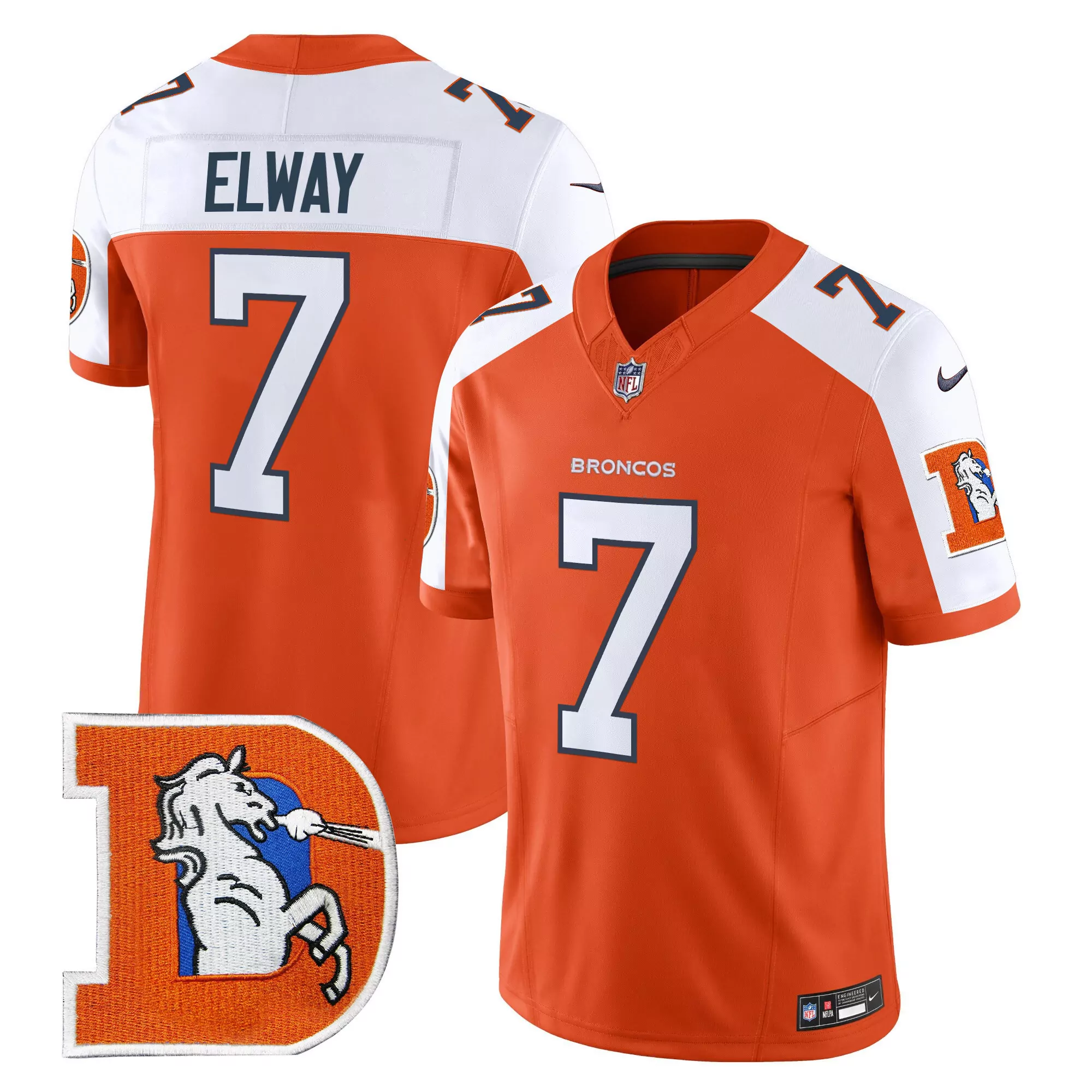 john elway orange alternate mens denver broncos throwback vapor limited jersey v2 all stitched