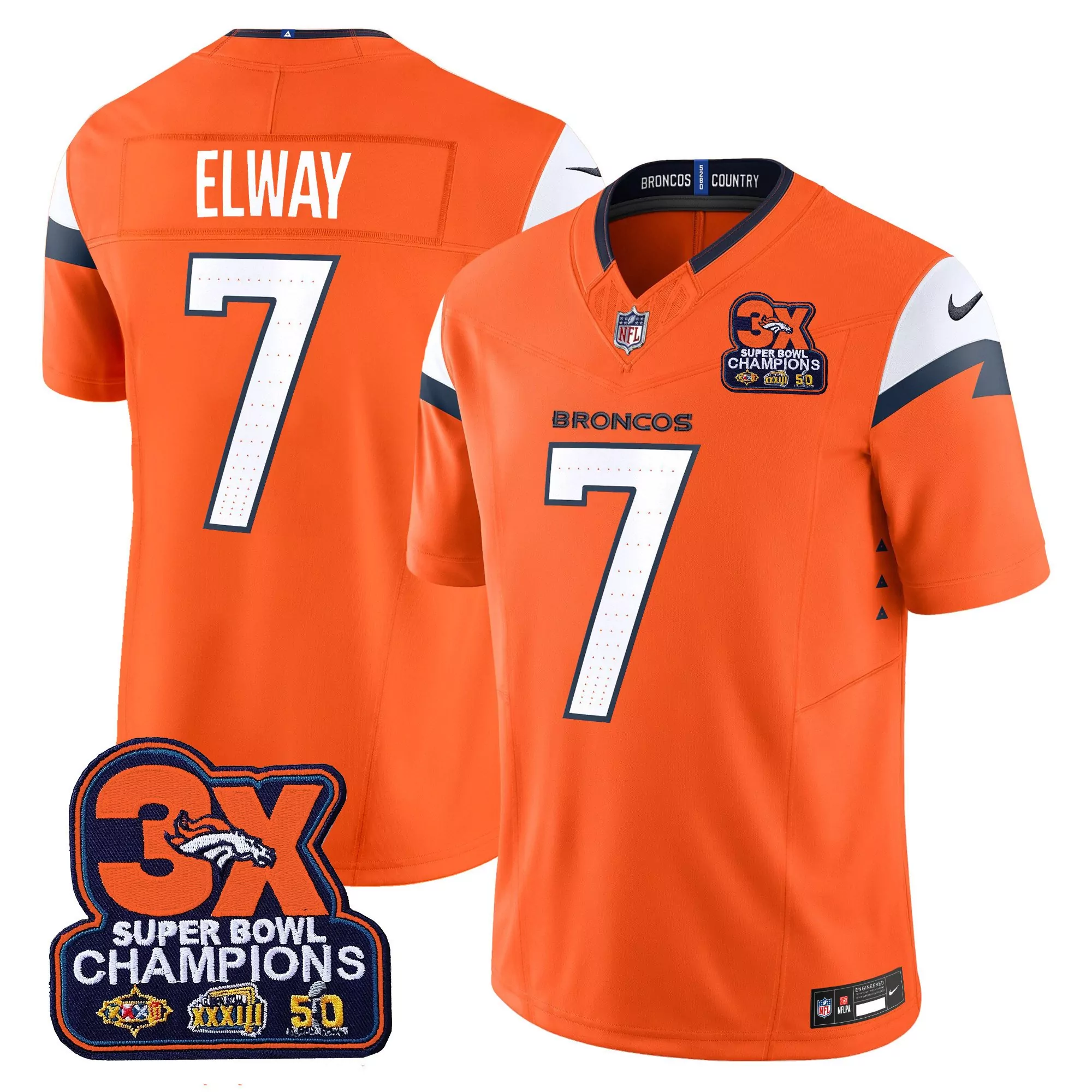 john elway orange mens denver broncos 3time champions patch vapor limited jersey all stitched