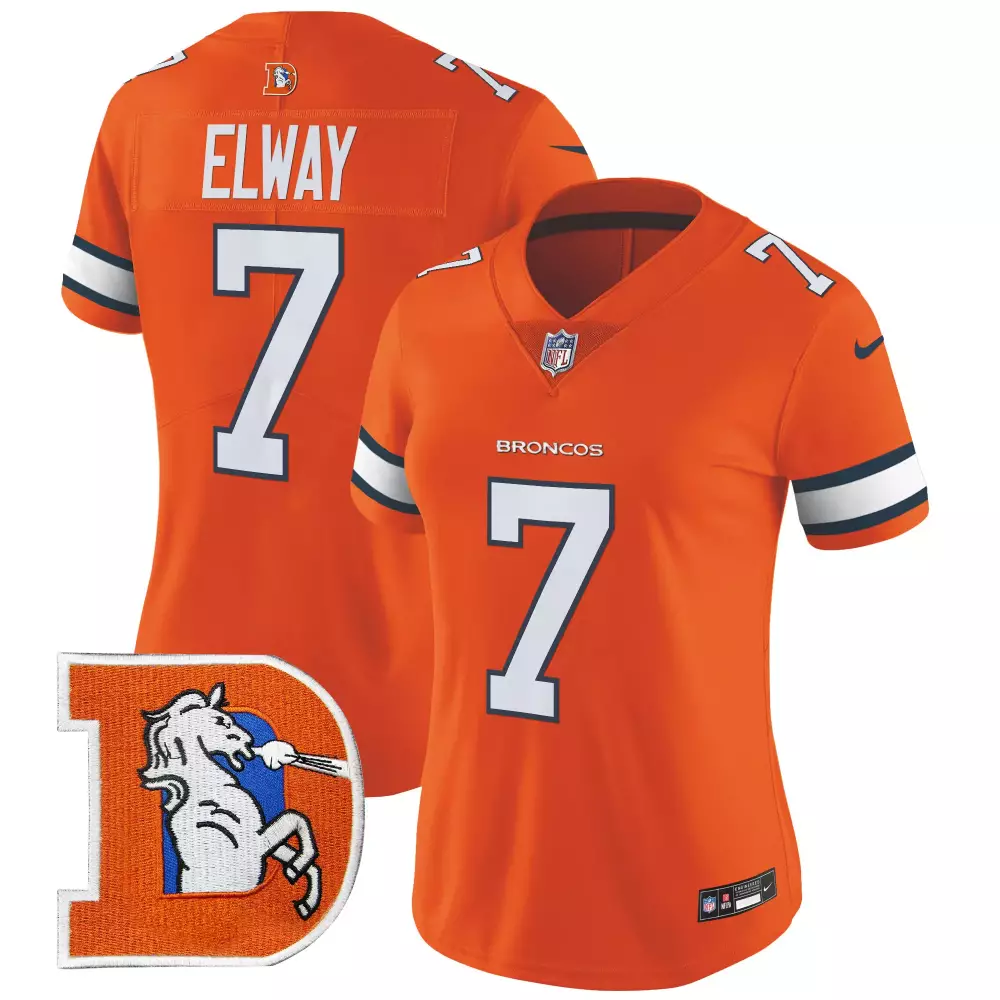 John Elway Denver Broncos White Gold 3-Time Champions Limited Edition Jersey | Stitched Vapor Style | For Men, Women & Youth
