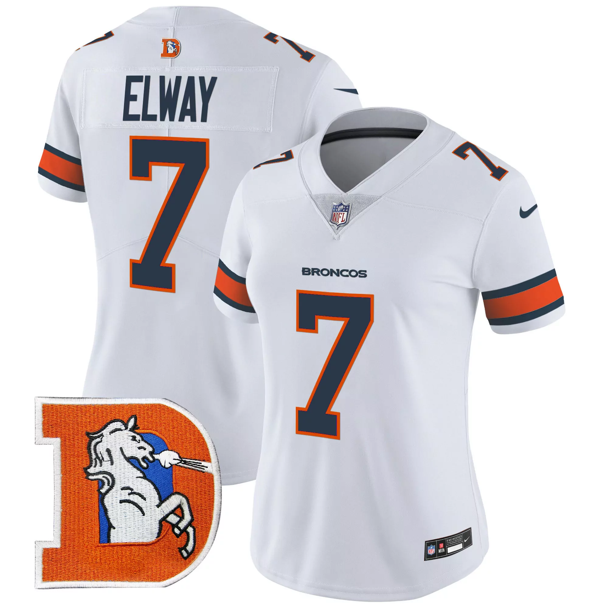 john elway white womens denver broncos 3time champions patch vapor limited jersey all stitched