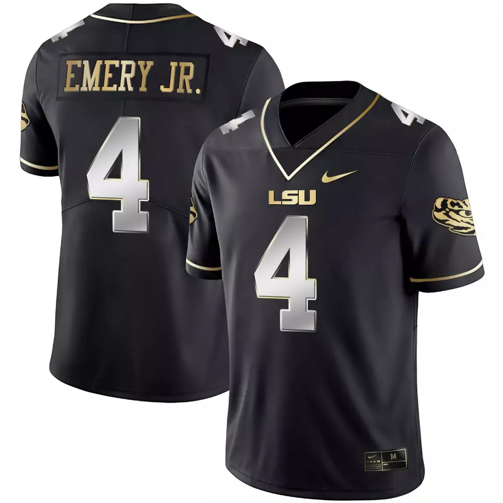 john emery jr black limited mens lsu tigers black limited gold vapor jersey all stitched