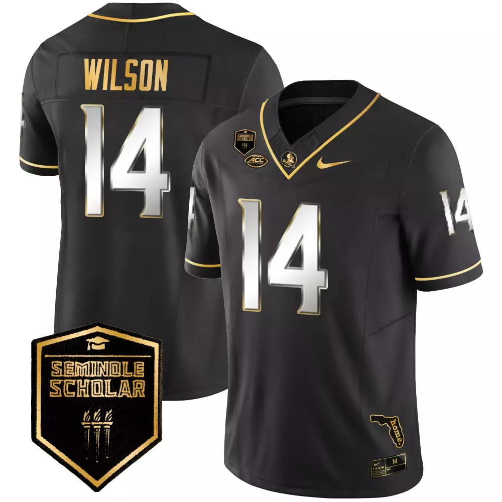 johnny wilson black limited mens florida state seminoles gold vapor jersey all stitched
