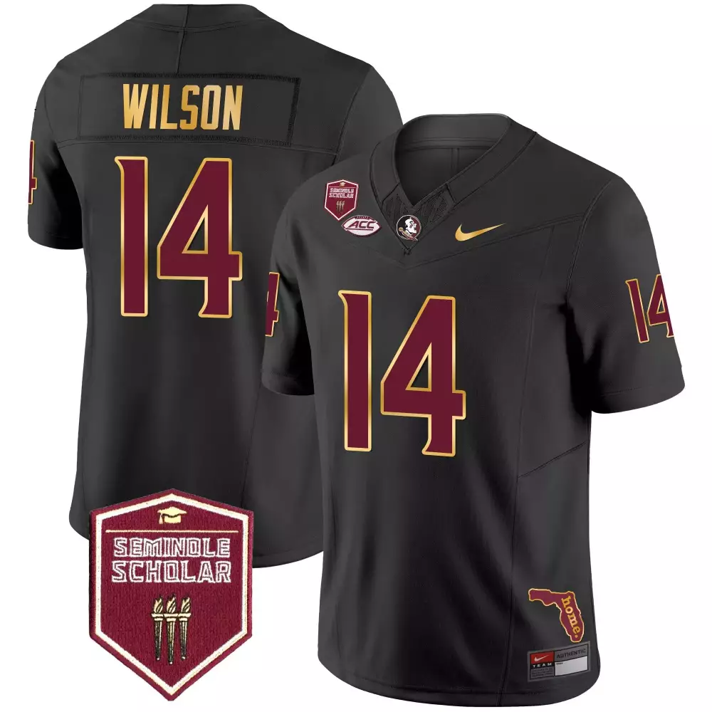 johnny wilson black limited mens florida state seminoles gold vapor jersey all stitched