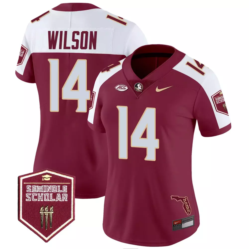 johnny wilson garnet alternate womens florida state seminoles vapor limited jersey all stitched