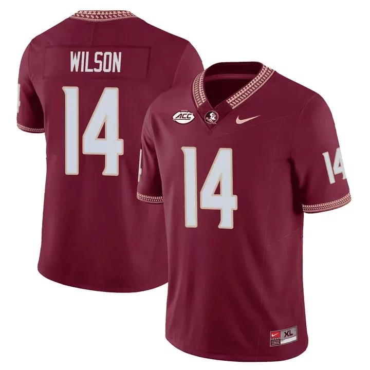 johnny wilson garnet mens florida state seminoles scholar patch vapor limited jersey all stitched