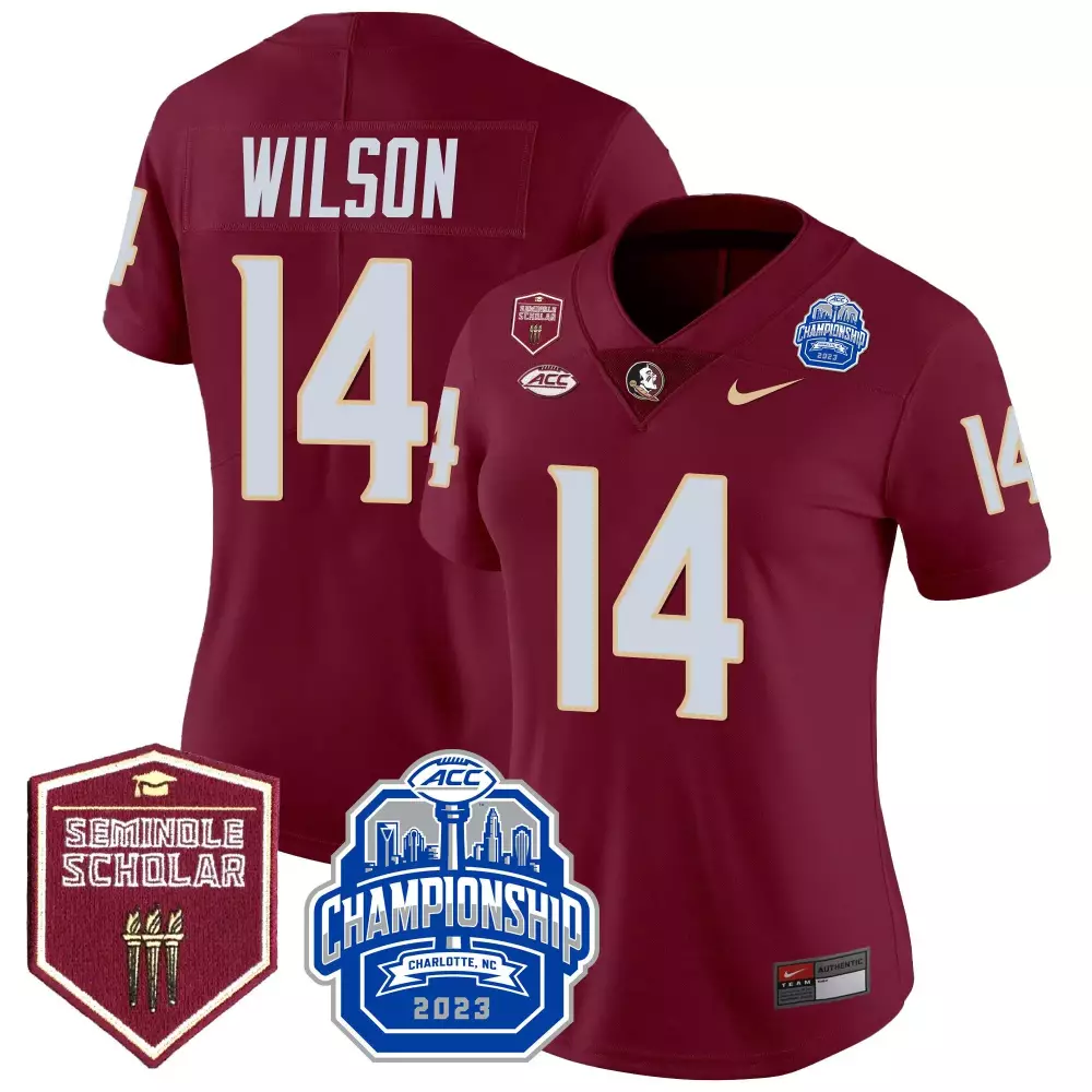 johnny wilson garnet mens florida state seminoles scholar patch vapor limited jersey all stitched