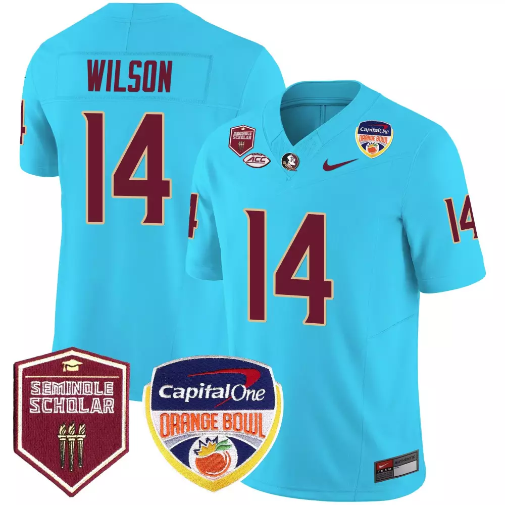 johnny wilson mens florida state seminoles florida state map orange bowl patch vapor limited jersey all stitched