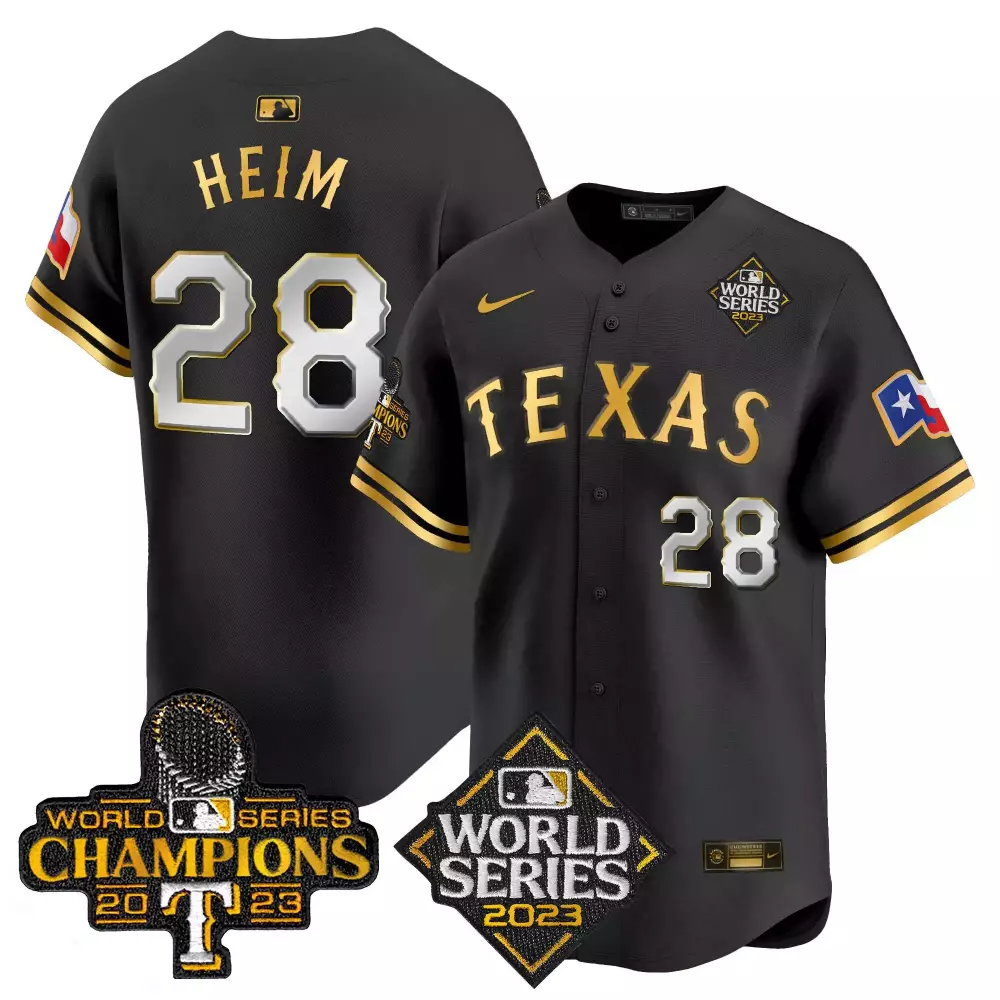 jonah heim black gold mens texas rangers world series champions vapor premier limited jersey v4 all stitched