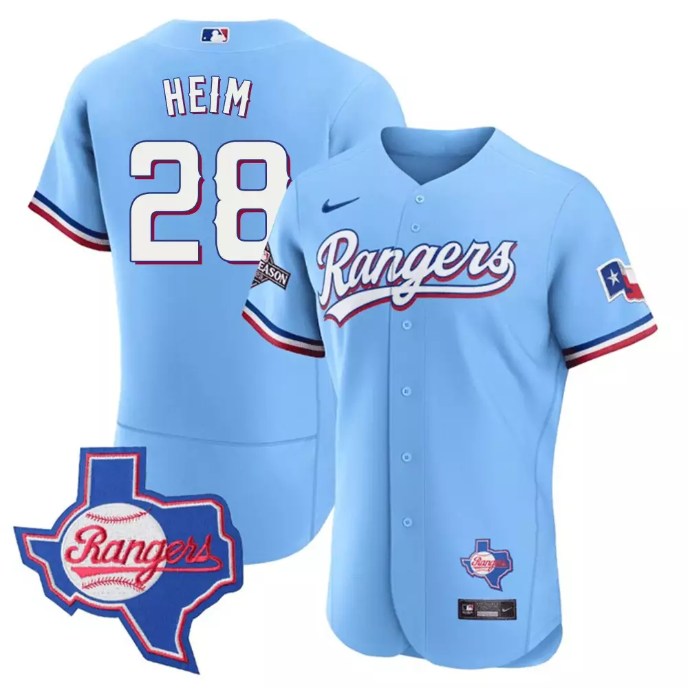 jonah heim blue mens texas rangers 2024 all star game patch vapor premier limited jersey all stitched