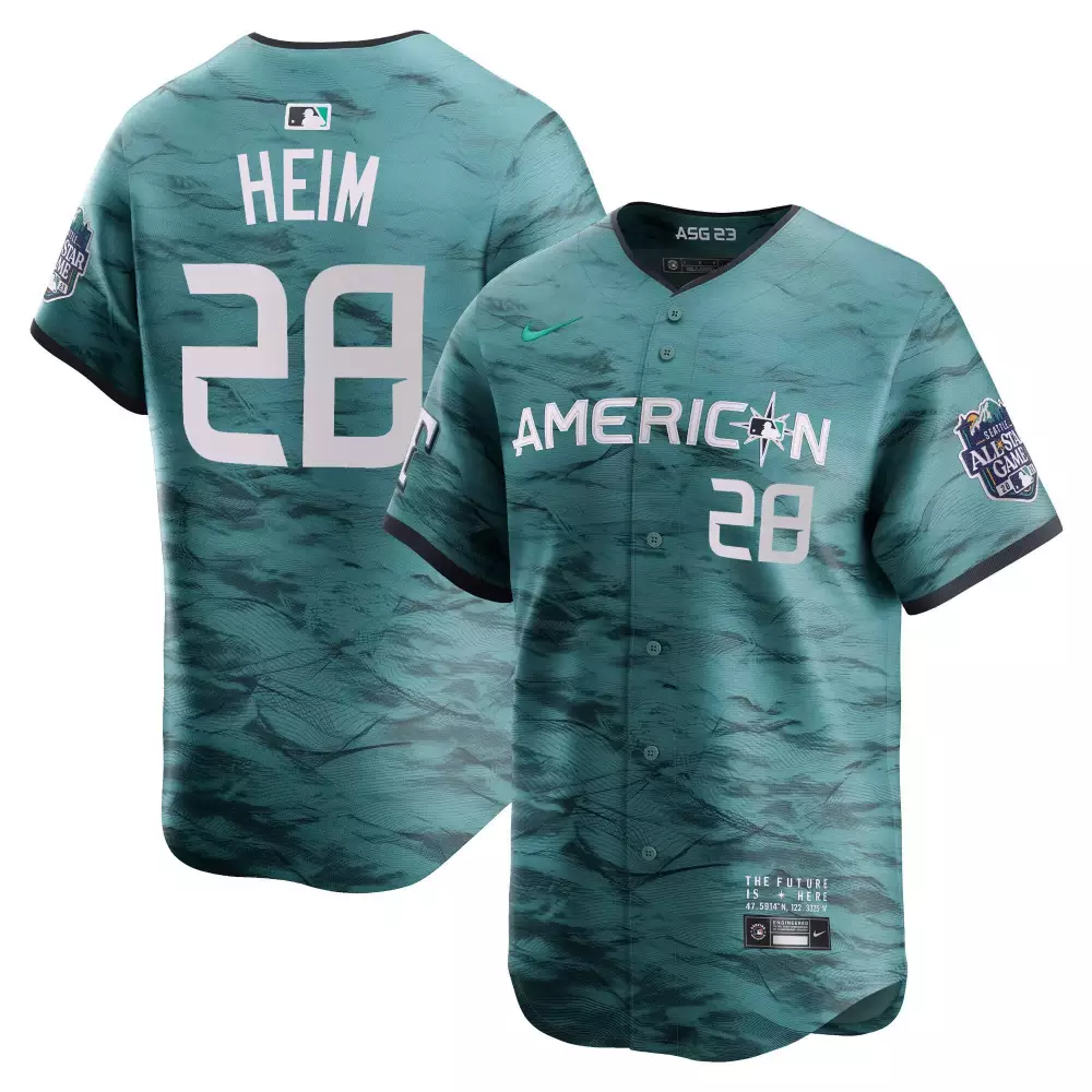 jonah heim cool base mens seattle mariners american league 2023 allstar game teal jersey all stitched
