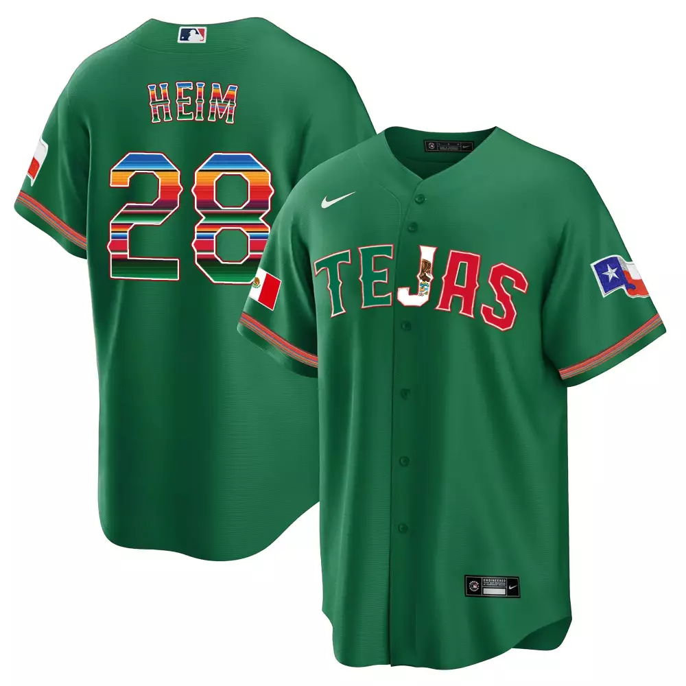 Jonah Heim Texas Rangers Mexico Champions Patch Vapor Premier Jersey | White Stitched | Limited Edition Fan Gear | For Men, Women & Youth