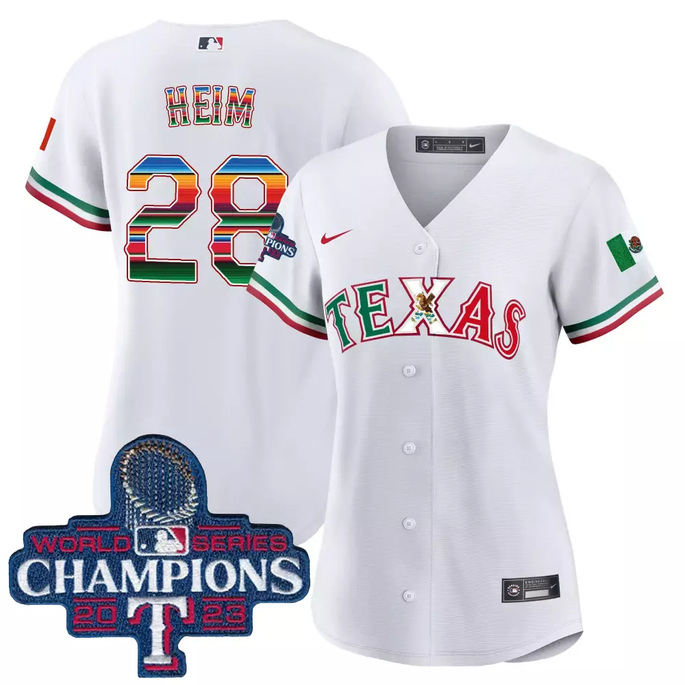 jonah heim white womens texas rangers mexico 2023 world series champions baseball jersey v2 all stitched