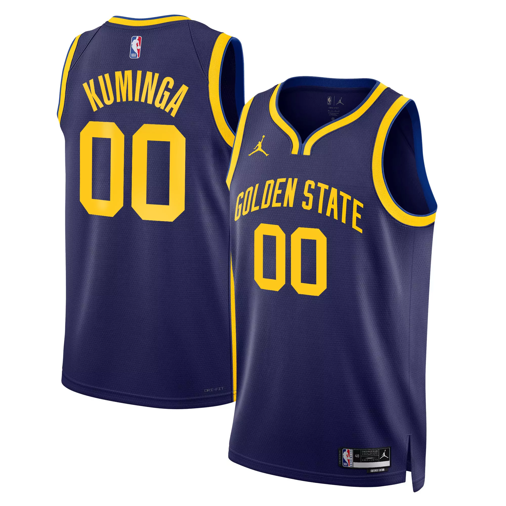 jonathan kuminga association mens golden state warriors 2025 swingman jersey all stitched