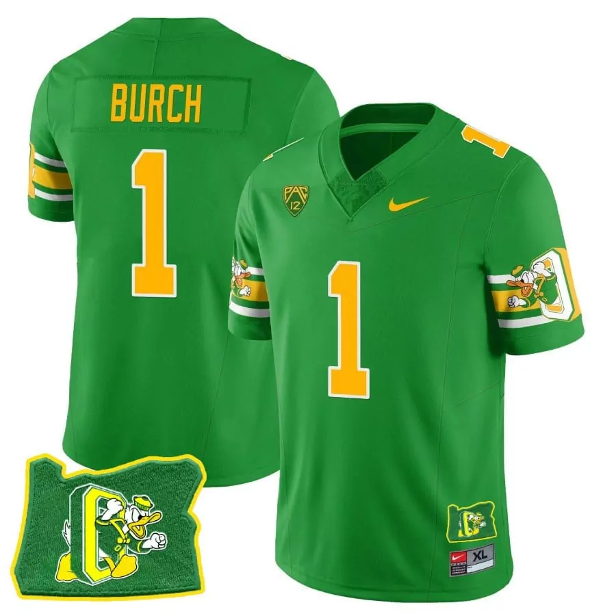 jordan burch green mens oregon ducks ducks mighty oregon ducks 1984 throwback jersey v2 oregon ducks state stitched