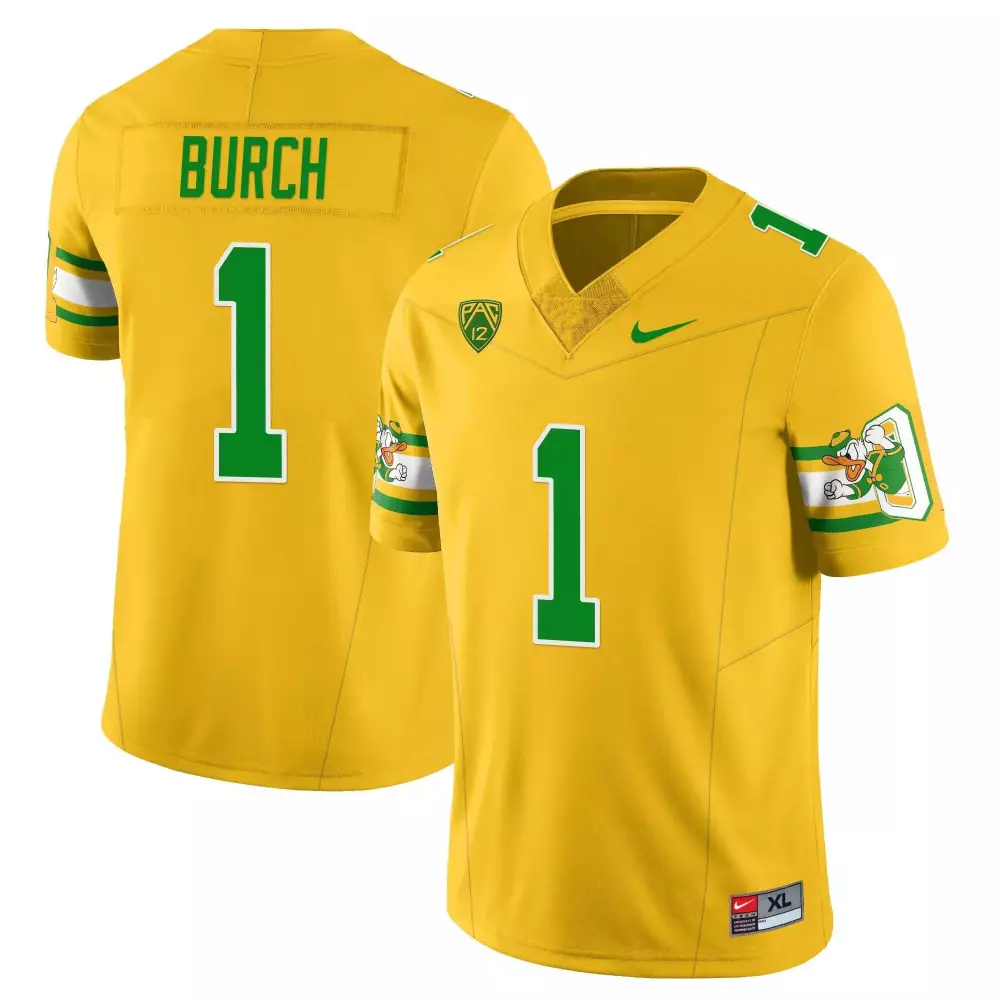 jordan burch yellow mens oregon ducks ducks mighty oregon ducks 1984 throwback jersey stitched